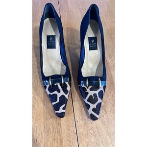 DI SANDRO LEOPARD PRINT SUEDE HEELS WOMEN'S SIZE 7 MADE IN ITALY